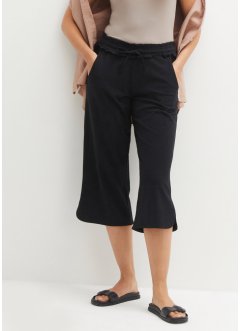 Pantaloni culotte a 3/4 in jersey con cinta comoda, bpc bonprix collection