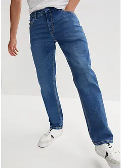 Jeans elasticizzati con cotone riciclato loose fit, straight, bonprix