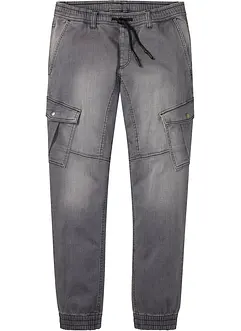 Jeans in felpa con tasche cargo regular fit, straight, bonprix