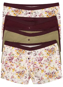 Boxer aderenti da donna con cotone biologico (pacco da 4), bonprix