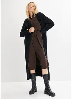 Maxi cardigan in filato piumato soffice, bonprix