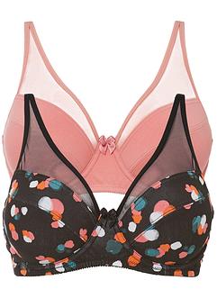 Reggiseno con ferretto e cotone (pacco da 2), bpc bonprix collection