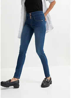 Jeans a vita alta con abbottonatura, bonprix