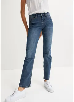 Jeans elasticizzati comfort straight, vita media, bonprix