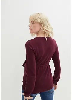 Maglione prémaman in cotone con cintura da annodare, bonprix