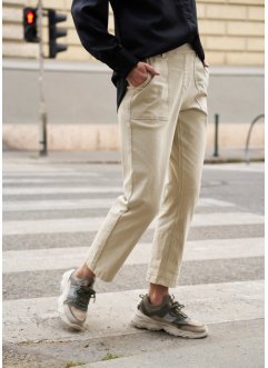 Pantaloni in twill con tasche utility e cinta comoda, bpc bonprix collection