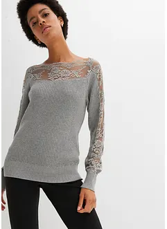 Maglione con pizzo, bonprix