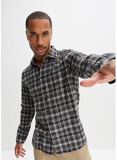Camicia in flanella a maniche lunghe, slim fit, bpc selection