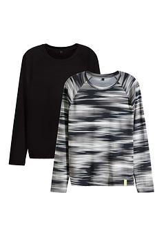 Maglia a maniche lunghe per sport (pacco da 2), bpc bonprix collection