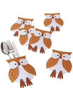 Portaposate a forma di gufo (pacco da 6), bpc living bonprix collection