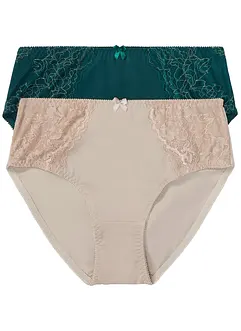 Slip alto con pizzo delicato (pacco da 2), bonprix
