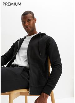 Felpa con zip e cappuccio Premium in cotone biologico, bpc bonprix collection