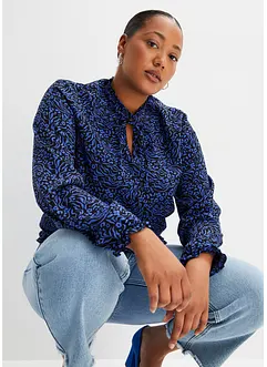 Blusa con inserti smock, bonprix