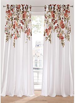 Tenda in microfibra floreale (pacco da 2), bpc living bonprix collection