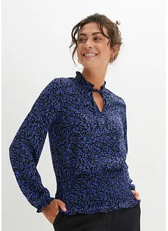 Blusa con inserti smock, bonprix