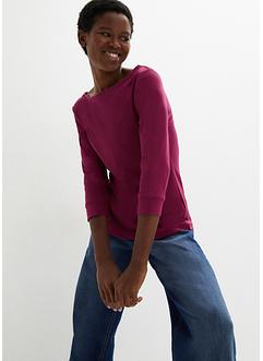 Maglia elasticizzata con scollo a barca, bpc bonprix collection