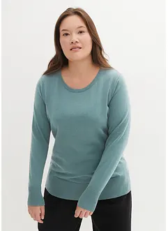 Maglione basic in filato fine con cotone riciclato, bonprix