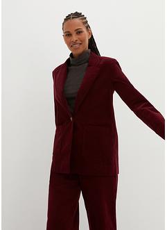 Blazer in velluto con tasche applicate in cotone biologico, bpc bonprix collection