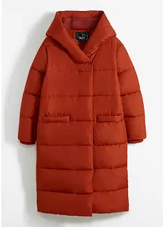 Giubbotto imbottito oversize con cappuccio, in poliestere riciclato, bonprix
