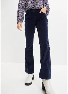 Pantaloni di velluto elasticizzati, bootcut, bonprix