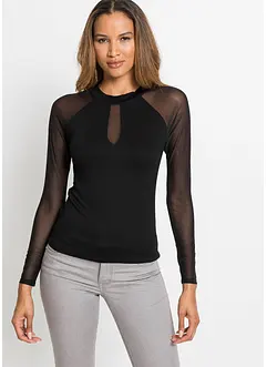 Maglia a maniche lunghe in misto viscosa morbido, bonprix