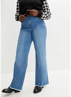 Jeans wide leg a vita alta, bonprix