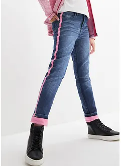 Jeans termici con fodera di jersey, vita media, bonprix
