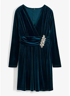 Abito di jersey in velluto lucido, bonprix