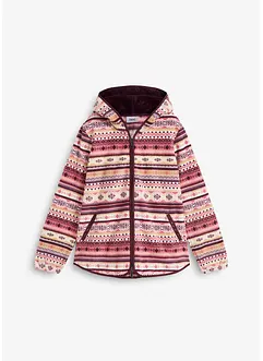Giacca in pile norvegese con cappuccio, bonprix