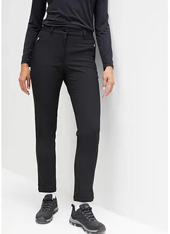 Pantaloni funzionali idrorepellenti in softshell con cinta comoda, taglio diritto, bonprix