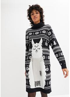Abito in maglia natalizio con animale, bpc bonprix collection