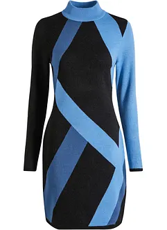 Abito in maglia jacquard con righe moderne, bonprix