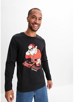 Maglia a maniche lunghe natalizia in cotone biologico, RAINBOW