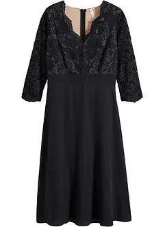 Abito di chiffon con pizzo, bonprix