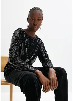 Blusa in paillettes, bonprix