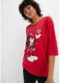 Maglia con stampa Mickey Mouse e maniche a 3/4, Disney