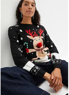 Maglione girocollo in filato fine, bonprix