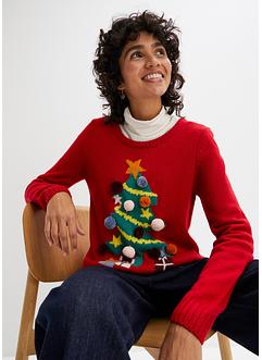 Maglione natalizio con albero di Natale, bpc bonprix collection