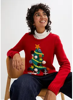 Maglione natalizio con albero di Natale, bonprix