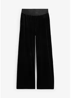 Pantaloni in velour di pile a gamba larga, bonprix