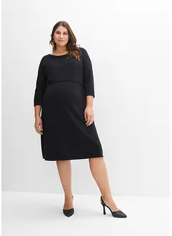 Abito in maglia prémaman / da allattamento 2 in 1 con filato scintillante, bonprix