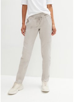 Pantaloni jogger in twill con elastico e coulisse, bpc bonprix collection