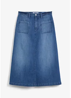 Gonna midi di jeans elasticizzata, bonprix
