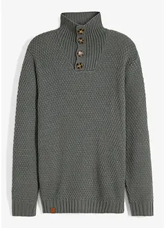 Maglione con colletto e bottoni, bonprix