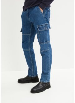 Jeans cargo elasticizzati con cotone riciclato loose fit, straight, RAINBOW