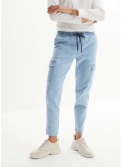 Jeans cargo mid waist, cropped, John Baner JEANSWEAR