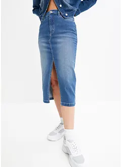 Gonna di jeans con spacco, bonprix