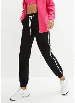 Pantaloni da jogging con bande a contrasto, bonprix