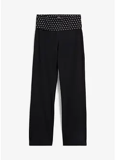 Pantaloni in maglina con cinta risvoltabile, straight, bonprix