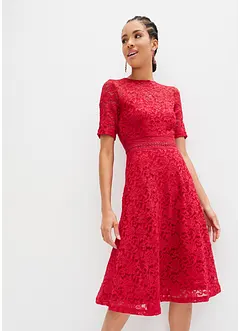Abito in pizzo con inserto a uncinetto, bonprix